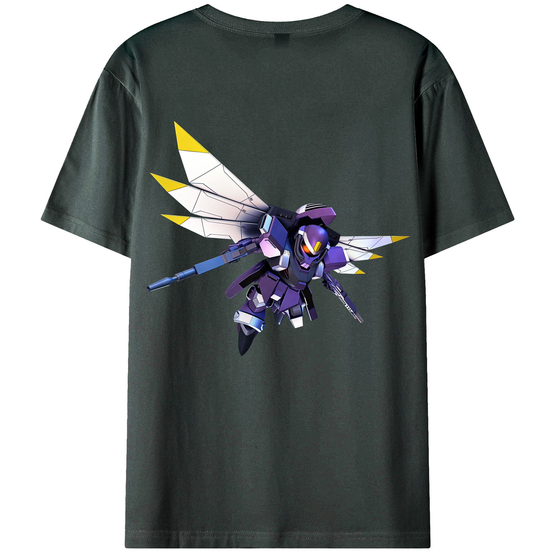 （画像用） 機動戦士ガンダム Mobile Suit Gundam 綿100％ メンズ半袖Tシャツ（バックプリント） 通気性
